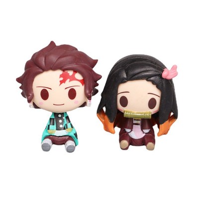 4Pcs Anime Demon Slayer Figures Q Version Kamado Tanjirou Ka