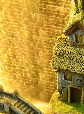 新假山流水喷泉客厅室内加湿器阳台景观装饰电视柜旁落地摆件招财