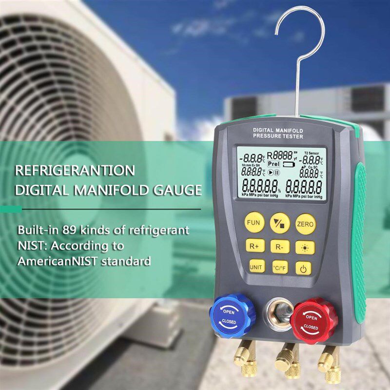 Refrigeration Digital Manifold Pressure Gauge Vacuum Pressur