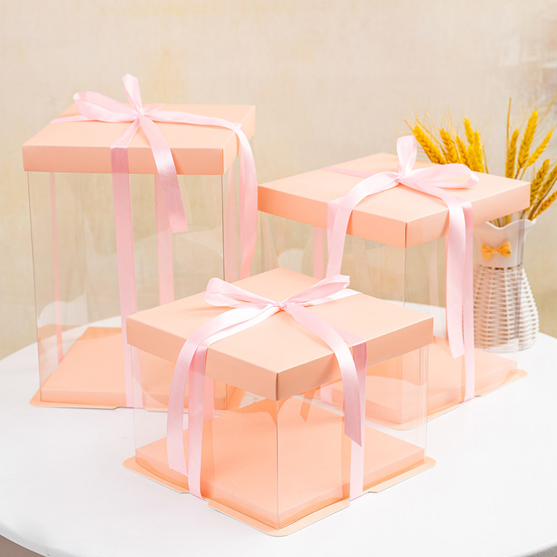 Transparent Cake Box 4-inch 6-inch 8-inch 10-inch 1r2F-inc