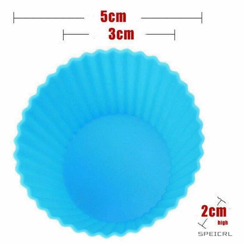 new 12pcs/lot round shape silicone muffin cupcake mould case