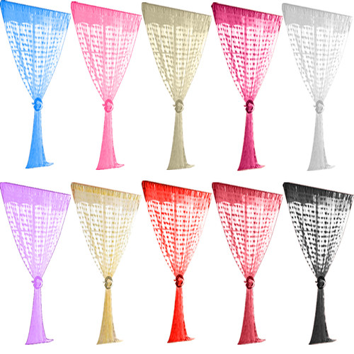 Colorful Romantic Love Pattern Line String Curtain Window Do