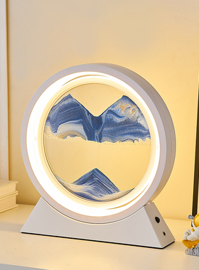 简约创意桌面3D流沙画沙漏摆件轻奢卧室客厅酒柜家居装饰乔迁礼物