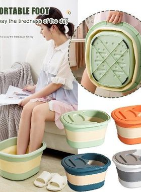 Folding Foot Bath Bucket Home Spa Massage Relaxing Soak