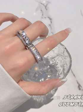 Diamond set ring disco zircon super flash fashion personalit