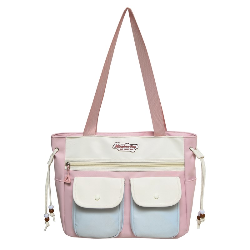 帆布包上课通勤包女大容量单肩手提袋拎书袋补习袋托特补课可爱包