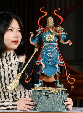 黄铜关二爷关公像武财神大摆件家居客厅办公室装饰品公司开业礼品