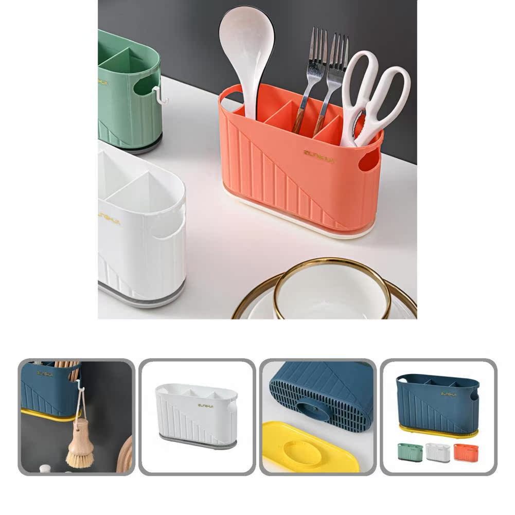 Cutlery Caddy with Hooks Fadeless 3-Grids Strong