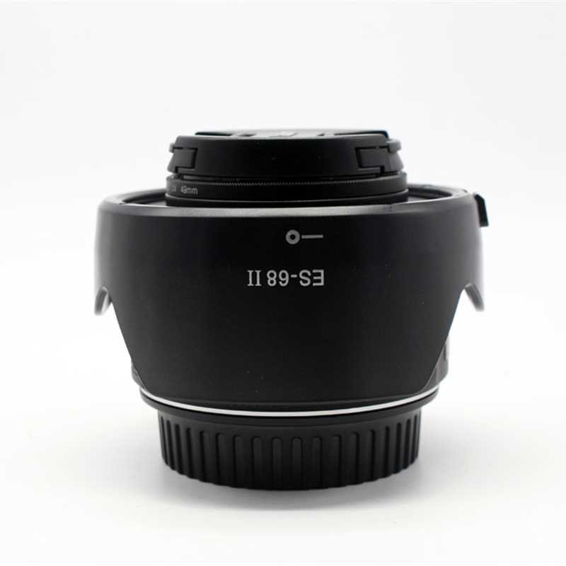 适用于佳能EF50mmf/1.8STM镜头罩新小痰盂49MM ES-68II莲花遮光罩