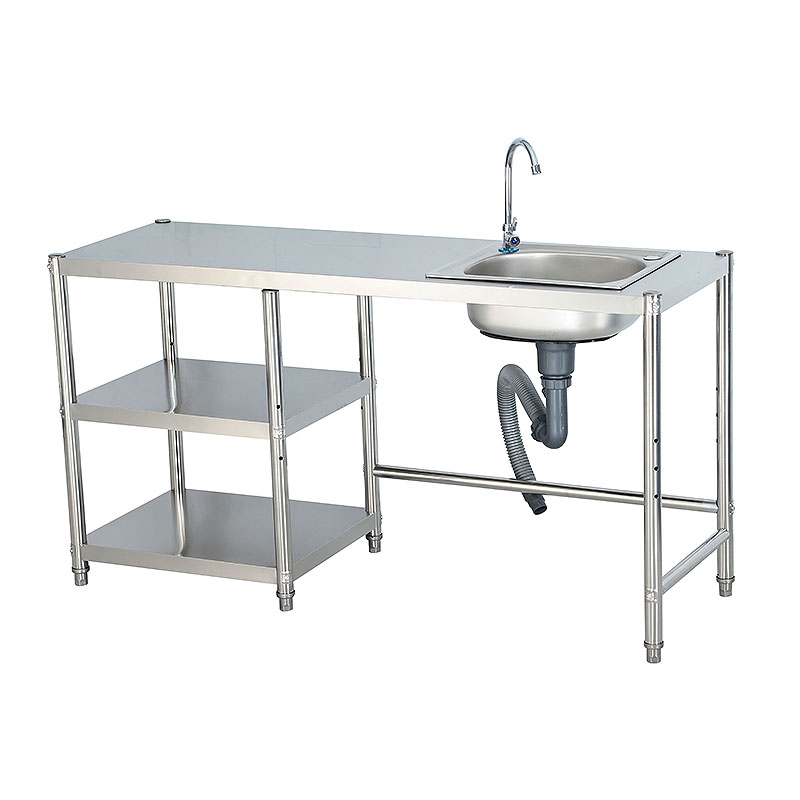 厨房不锈钢水槽操作台洗菜盆洗碗池带水槽置物架灶台架煤气罐架子