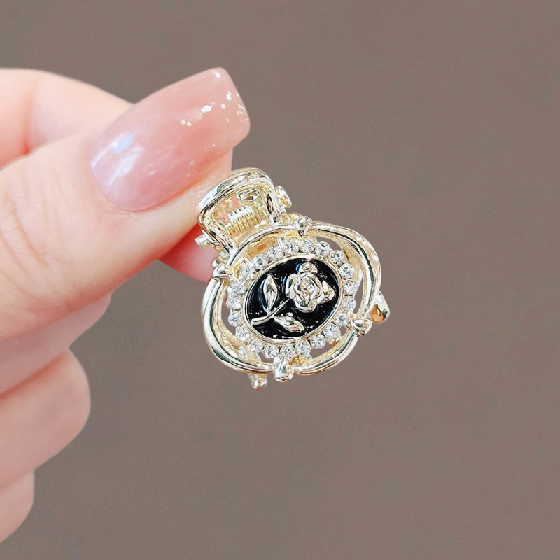 2023年新款气质玫瑰花朵小号抓夹迷你发夹前额刘海夹碎发夹子发抓