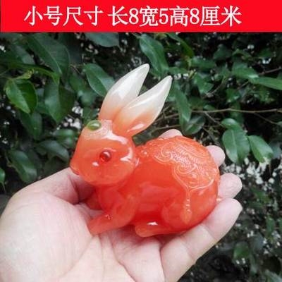 工艺品招财玉兔摆件生肖兔子创意饰品结婚礼品小白兔白玉兔子摆件