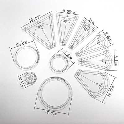 极速10PcsSet Professional Sewing Ruler Patchwork Template