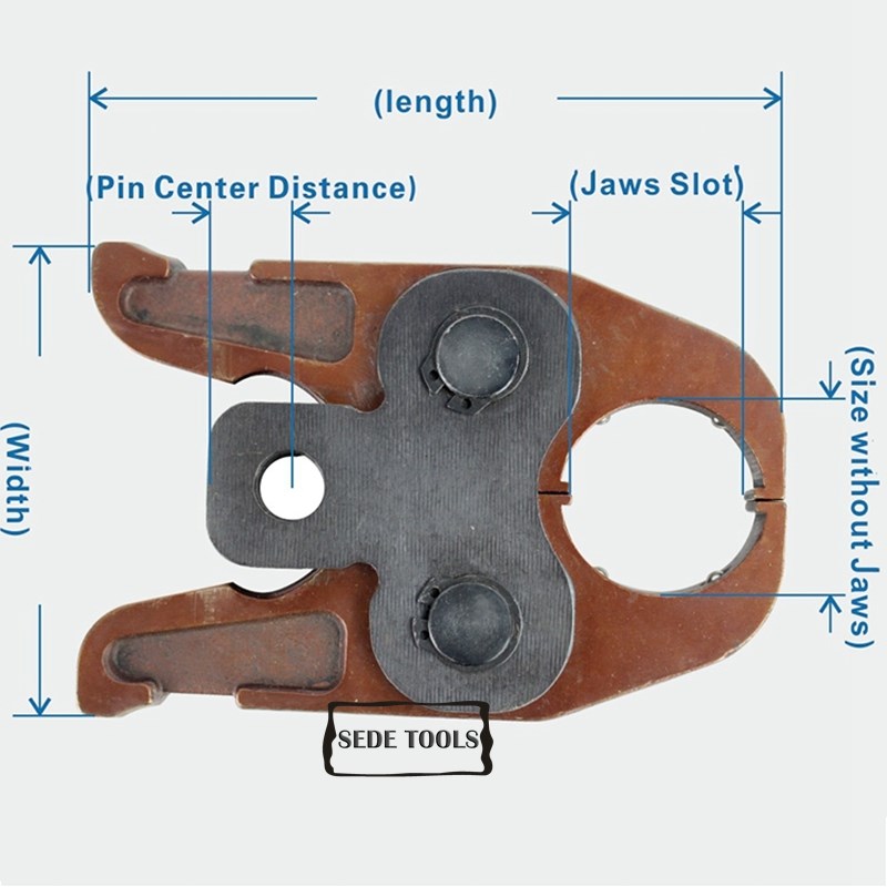 新品Free Shipping Universal Jaws for Pex Pipe Pressing Crimp
