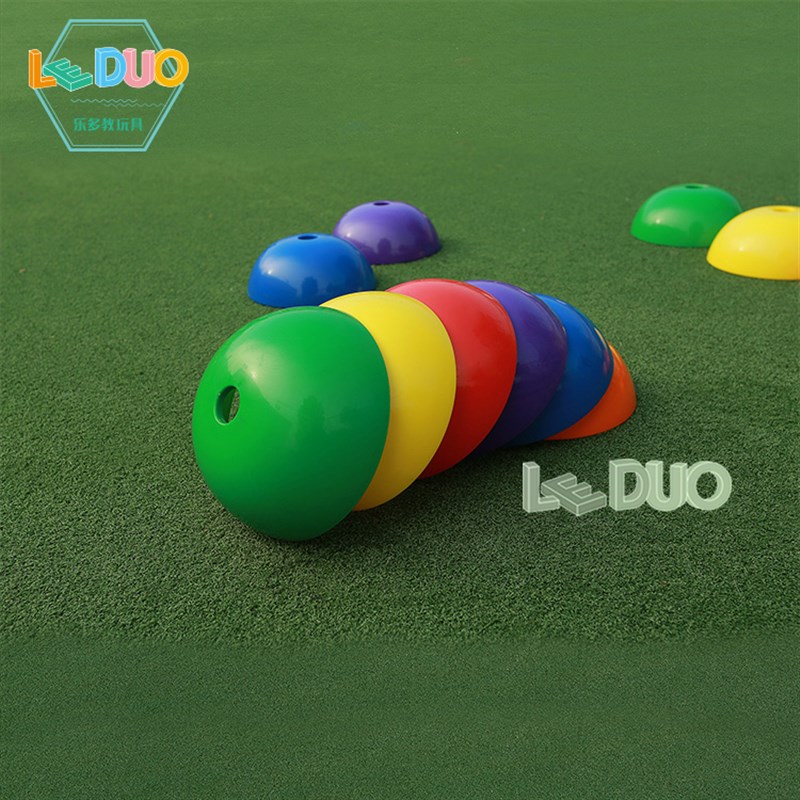 圆顶标志桶 幼儿园早教儿童感统塑料游戏路障标志物 过河石踩踏石