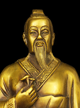 纯铜神医扁鹊神像摆件中医馆药店张仲景华陀药王医圣供奉铜像名医