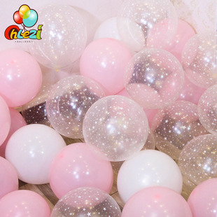 Latex Balloon Pink Gold Clear inch Star 20pcs Set