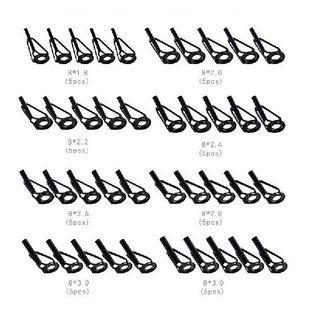 Rod Guides Kit lot DIY Repair Fishing Tips 40pcs Set