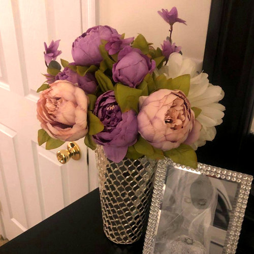 1Bunch European Artificial Peony Flowers Silk Fake Flowers W