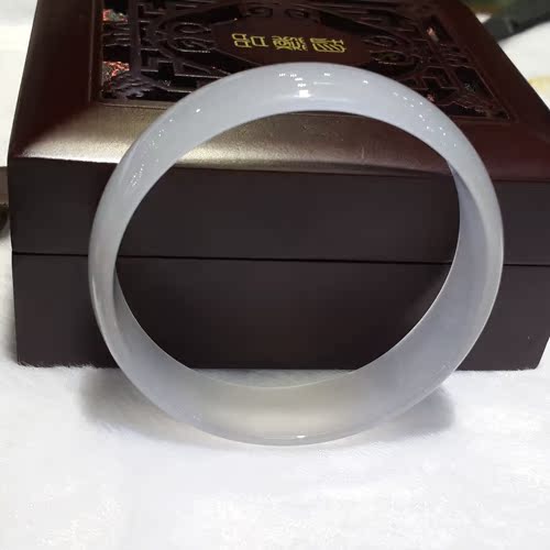 天然翡翠色紫罗兰冰种玻璃种巴西玉髓手镯手环 招财吉祥转运女款