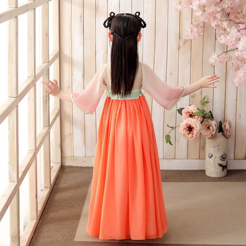 唐装中国风小女孩古装连衣裙儿童汉服女童夏装洋气超仙女宝宝襦裙