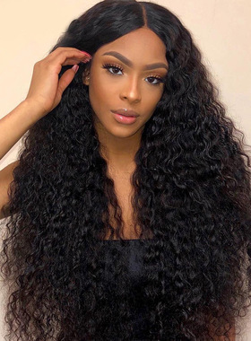 跨境假发欧美hunan hair化纤假发前蕾丝卷发非洲小卷假发