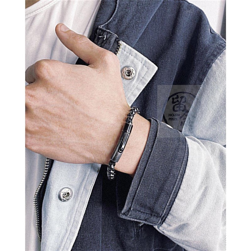 -Jewelry New Stainless Steel Mens Simple Hand Jewelry Perso