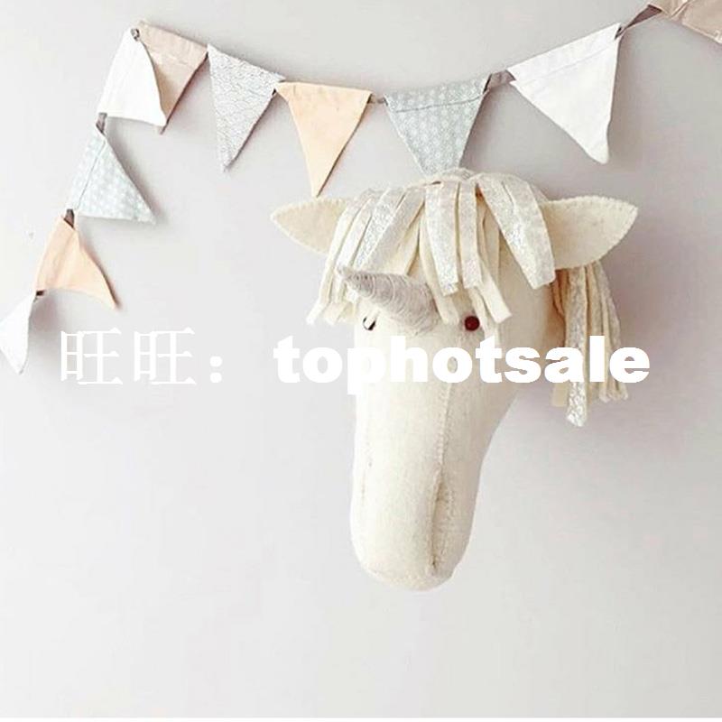 3D Animal Head Wall Mount Unicorn Wall Hanging Decor Baby Ro