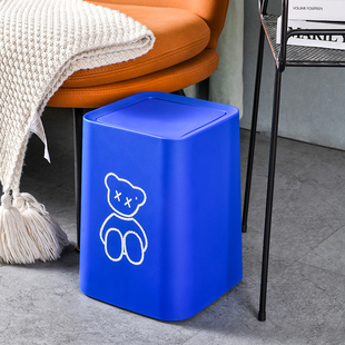 垃圾桶家用卫生间厕所桶带盖大号客厅H厨房卧室高颜值ins风筒