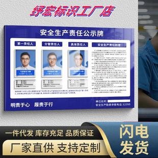安全生产责任 公示牌责任人岗位状态牌制度牌 人人有责标识牌新款