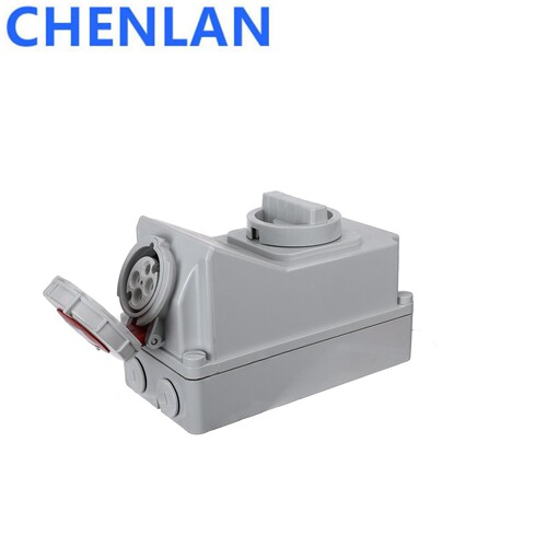 工业带开插座防水插座IP67三相四孔16A 3P+E 380-415V欧标航空座