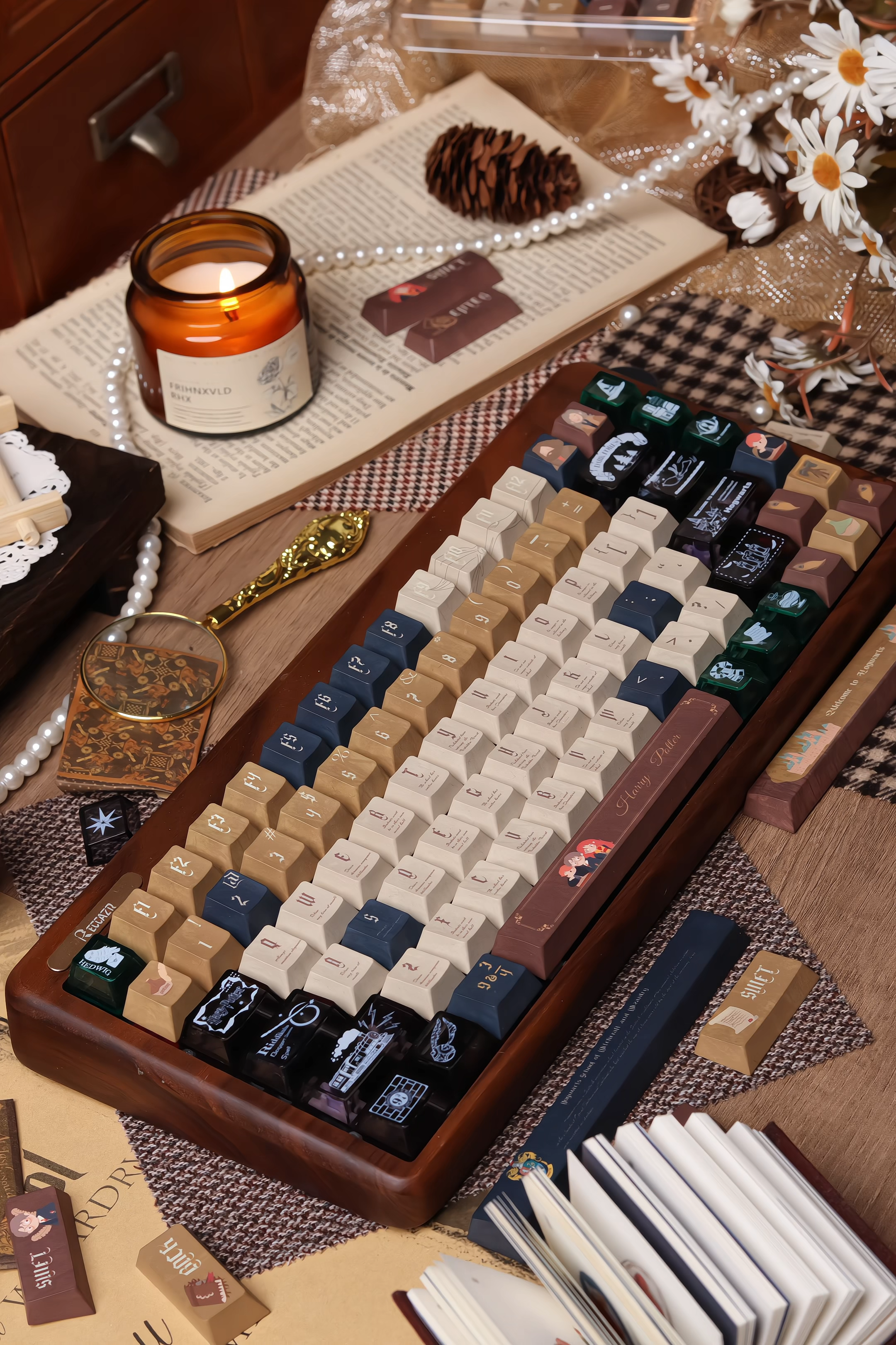 全新pc增补！霍格沃茨键帽哈利波特机械键盘可替换键帽原厂xoa