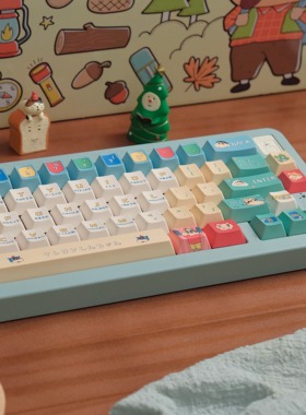 日常大冒险蜡笔小新键帽机械键盘印花键帽可替换键帽漫画键帽周边
