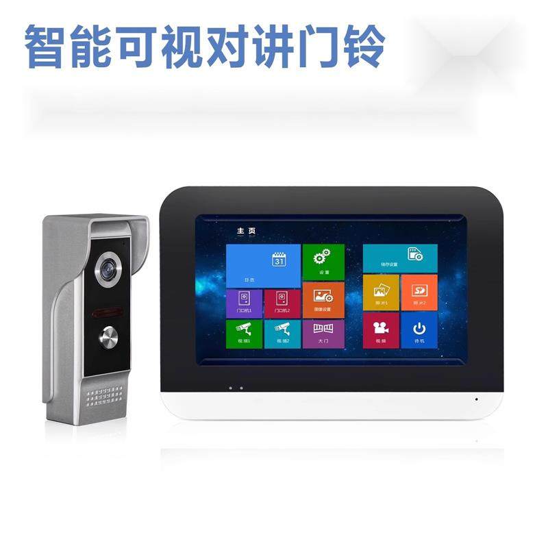 适配7寸高清触摸屏插卡拍照录像UI界面智能可视对讲门铃