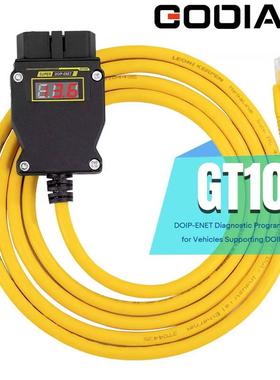 适配2025 GODIAG GT109 DOIP ENET带电压显示DOIP诊断编程适配器