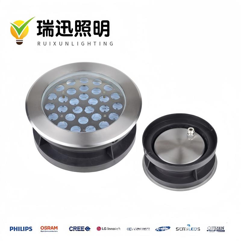 适配厂家直销36W户外防水LED大功率圆形地埋灯广场全不锈钢水下埋