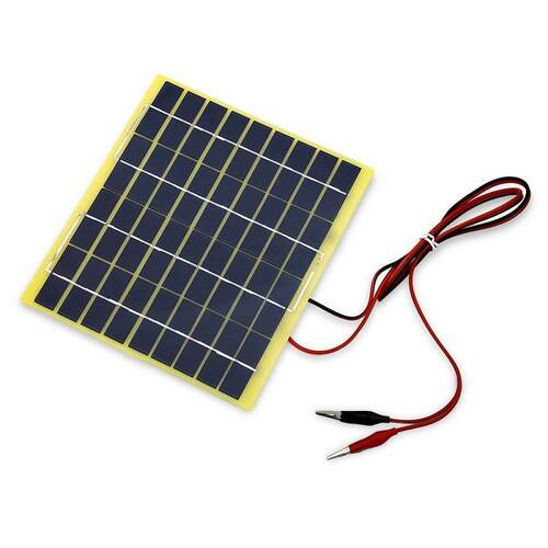 适配太阳板电池板 5W 18V 充12V蓄电池 多晶硅太阳能充电板