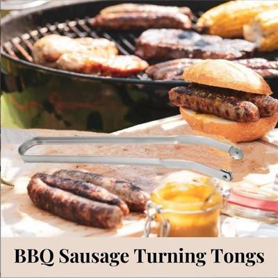 适配跨境新款 BBQ Sausage Turning Tongs 烧烤热狗翻转钳 工厂直