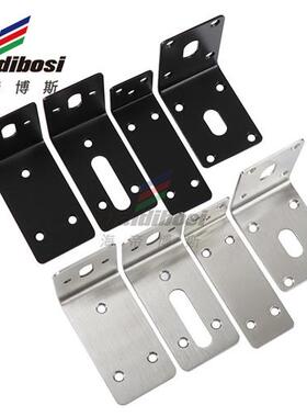 不锈钢角码黑色90度直角固定L型橱柜浴室柜固定连接件加大孔加厚