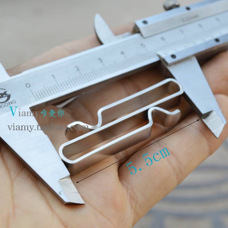 纯手工304不锈钢男腰挂无弹簧老式扣304钢环男士穿皮带式钥匙扣