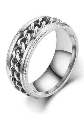 好货.New simple transfer jewelry mens titanium steel rotata
