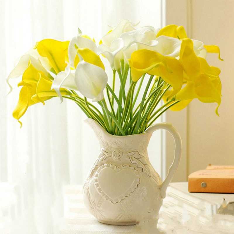 20Pcs Artificial Calla Lily Artificial Flowers Bouquet with