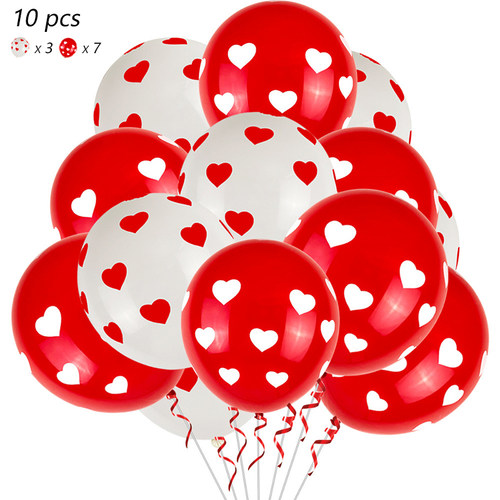 极速Love Heart Latex Balloon Hanging Decoration Valentines D