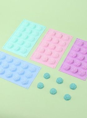 1Pc 15-Cavity Cake Molds Rose Shape Silicone Mold Diy