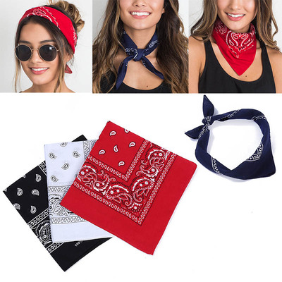 Fashion Scarf Women Hair Accessories Linen Bandana Square Fe