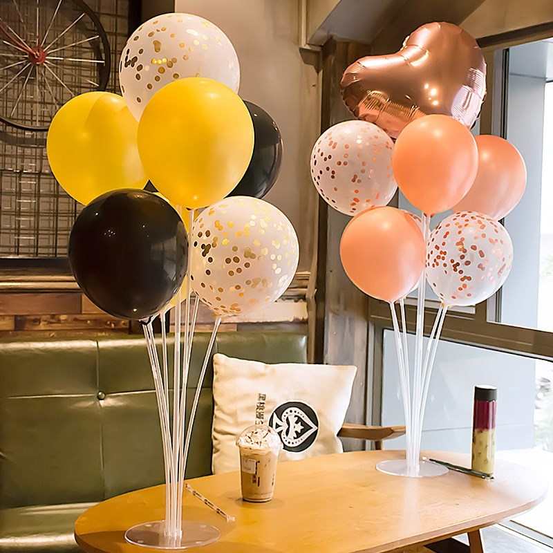 Birthday party decoration transparent balloon set up columns