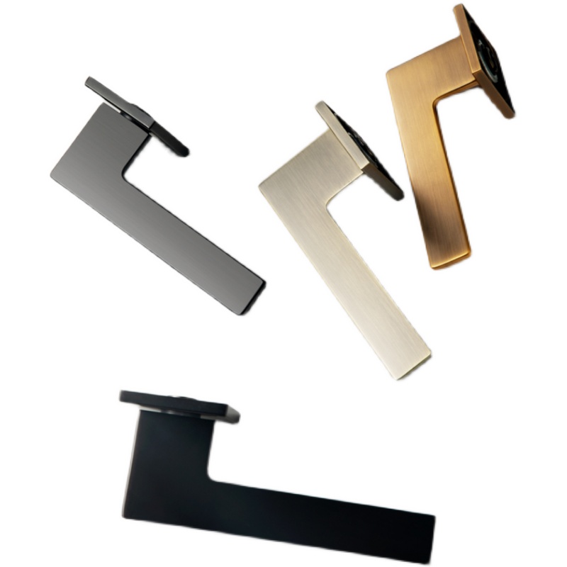 门锁室内卧室北欧黑色分体卫生间简约房门锁静音磁吸实木门锁轻奢