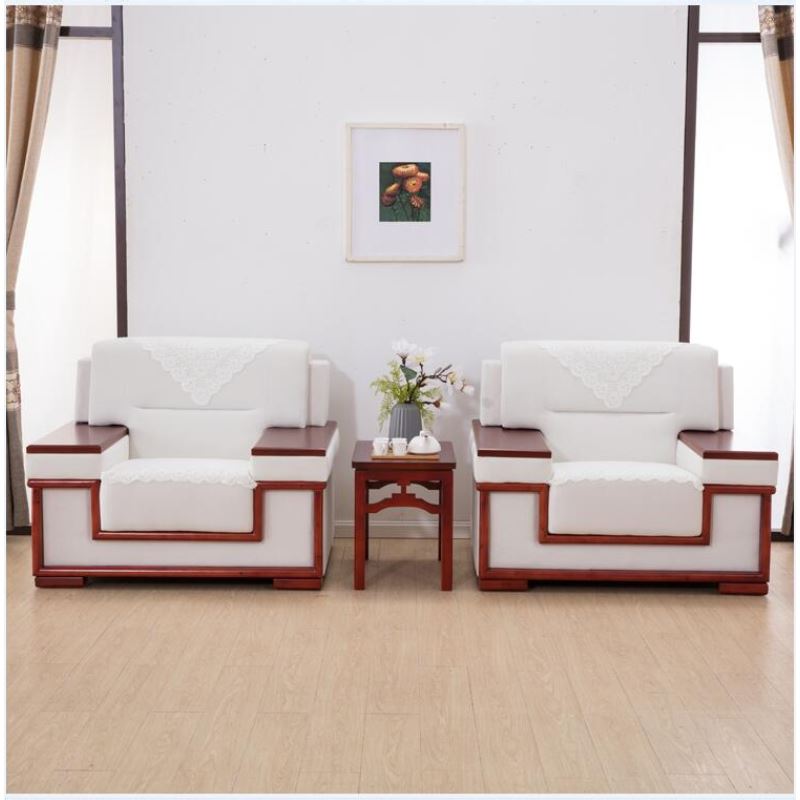 办公沙发会客室贵宾接待会议沙发单人位领导商务洽谈沙发茶几组合