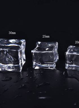10pcs Artificial Cubes 3 Sizes Clear Square Fake Artificial