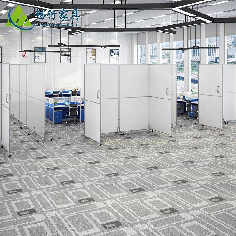 。酒店包间移动隔断墙饭店活动高隔板屏风折叠门办公室玻璃隔板墙